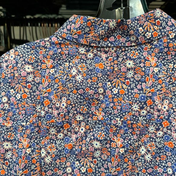 J. CREW Liberty Print Blouse “Kayoko” Ditsy Floral Fine Cotton NWT Size 14 Poppy - Picture 3 of 7